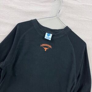 NCAA Fleece Sweatshirt Texas Longhorns Small Black Embroidered Raglan Pullover
